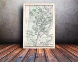 Vintage Greenport, Long Island Map Print Suffolk County, New York - thumbnail 1