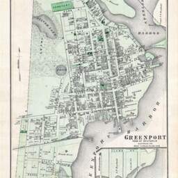 Vintage Greenport, Long Island Map Print Suffolk County, New York - thumbnail 2