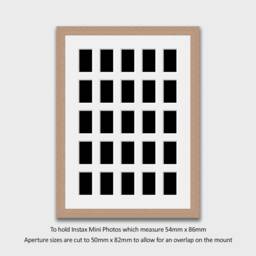 Instax Photo Frame - Oak Veneer Holds 25 Full Size Photos - thumbnail 3