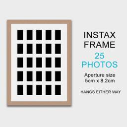 Instax Photo Frame - Oak Veneer Holds 25 Full Size Photos - thumbnail 2