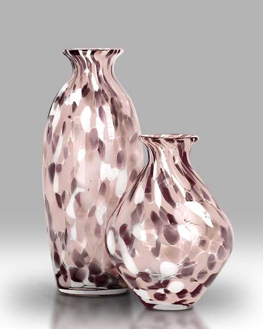 Melody Collection Handmade Vase in Pink - By Nobile Glassware
