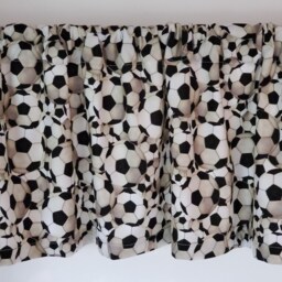 "Soccer Valance Curtain Window Treatment 42"" X 14" - thumbnail 2