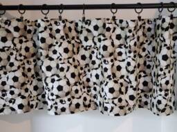 "Soccer Valance Curtain Window Treatment 42"" X 14" - thumbnail 1