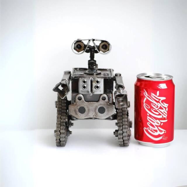 Wall-E Scrap Metal Sculpture, Handmade Recycled Steel Art, Unique Valentine Gift For Him - image 1