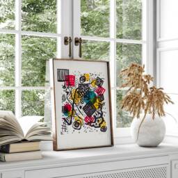 Kandinsky Abstract Geometric Art Print, Small Worlds Poster, Modern Wall Art, Bauhaus Canvas, Contemporary Decor, Trendy Home Decor - thumbnail 3