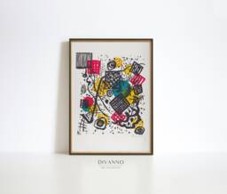 Kandinsky Abstract Geometric Art Print, Small Worlds Poster, Modern Wall Art, Bauhaus Canvas, Contemporary Decor, Trendy Home Decor - thumbnail 1