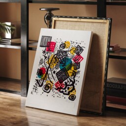 Kandinsky Abstract Geometric Art Print, Small Worlds Poster, Modern Wall Art, Bauhaus Canvas, Contemporary Decor, Trendy Home Decor - thumbnail 2