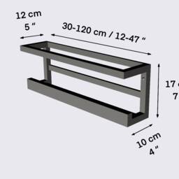 Metal Wall Mounted Shoe Rack, Industrial Entryway Organizer - thumbnail 3
