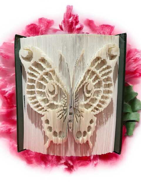 Butterfly Sculpture Book Art - image 1