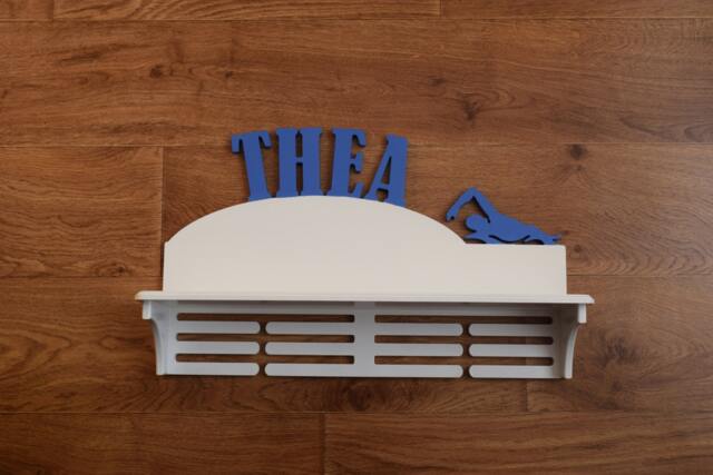 Wall Wood Decor Sport Gift For Ideas Custom Swimming Medal Holder Trophy Shelf Rack Personalized Hanger Organizer - image 1