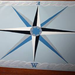 "Floorcloth - Made To Order ""Compass""24"" X 36" - thumbnail 2