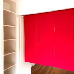 Japanese Red Noren Curtain, 3 Panels Doorway Noren, Window Japan Wall Fabric Panel, Cotton Curtain Tissue, Tapestry - thumbnail 3