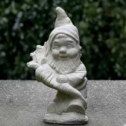 Concrete Gnome Sculpture Outdoor Pixie Figurine Cement Statue Troll Decoration Handmade Ornament Gnome Lover Gift - thumbnail 3