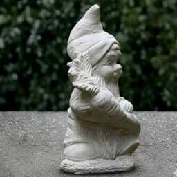 Concrete Gnome Sculpture Outdoor Pixie Figurine Cement Statue Troll Decoration Handmade Ornament Gnome Lover Gift - thumbnail 2