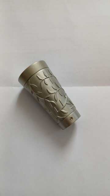"Shiny Silver/Chrome Matt Curtain Pole End Finials " - image 1
