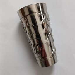 "Shiny Silver/Chrome Matt Curtain Pole End Finials " - thumbnail 4