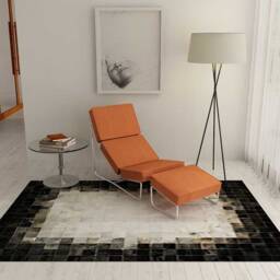 Leather Area Rug Squares Design By Shine Rugs - thumbnail 4