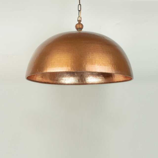 Dome Antique Copper Pendant Light - Industrial Lighting Kitchen Island Light Lampshade Art Deco Lamp - image 1