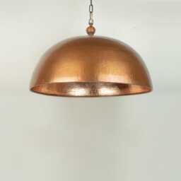 Dome Antique Copper Pendant Light - Industrial Lighting Kitchen Island Light Lampshade Art Deco Lamp