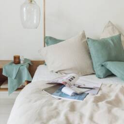 Natural Linen Bedding Set, Duvet Cover & Pillowcases - thumbnail 2
