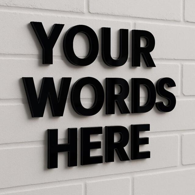 Custom Acrylic Letters For Wall - Nursery Name Sign, Salon Mirrored Decor, Personalised - image 1