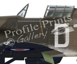 Hawker Hurricane Wwii Aircraft Print Stanford Tuck Profile Artwork A3 - thumbnail 1