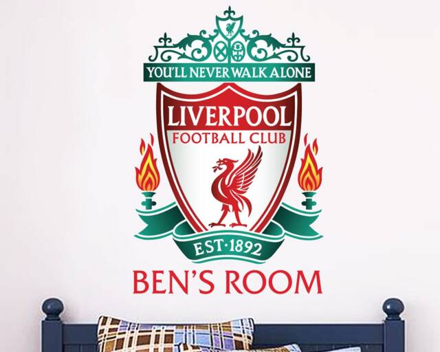 Liverpool Football Club - Personalised Name & Crest Wall Sticker - image 1