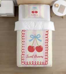 "Bedding - Stripes Yellow/Pink "