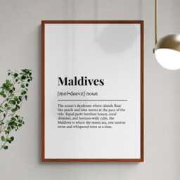 Maldives Funny Definition Asia Gift Wall Art Print - thumbnail 2