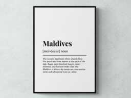 Maldives Funny Definition Asia Gift Wall Art Print - thumbnail 1