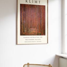 Gustav Klimt Poster, Farmhouse With Birch Trees, Art, Floral Decor, Tree Scenery Exhibition Art Print, A1/A2/A3/A4 - thumbnail 2