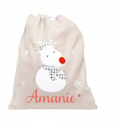 Personalized Plush Santa Christmas Sack Deluxe Felt Stocking - thumbnail 3