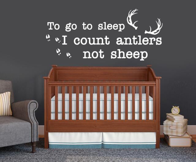 Antlers Not Sheep Wall Decal Country Nursery Decor - image 1