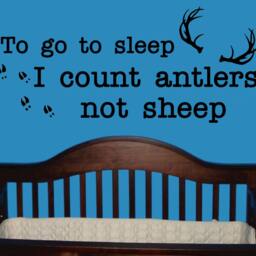 Antlers Not Sheep Wall Decal Country Nursery Decor - thumbnail 3