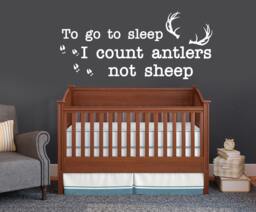Antlers Not Sheep Wall Decal Country Nursery Decor