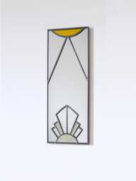 Art Deco Mirror Handmade Stained Glass Style Decorative Wall - thumbnail 1