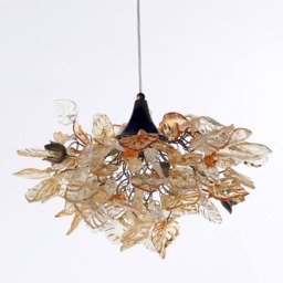 Lighting Hanging Chandeliers With Gold & Clear Color Flowers Leaves, For Dining Room , Hall Or Bedroom - thumbnail 2