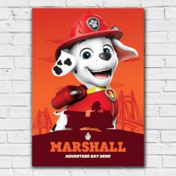 Paw Patrol Print - Marshall Adventure Bay Hero Poster Wall Art - thumbnail 2