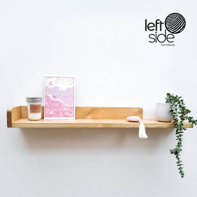 Handmade Wooden Floating Shelf Wall Shelf With Mortise & Tenon Joinery - image 1