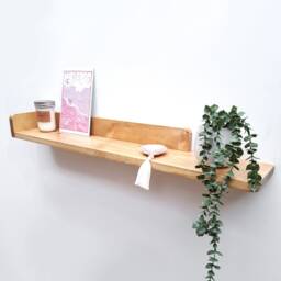 Handmade Wooden Floating Shelf Wall Shelf With Mortise & Tenon Joinery - thumbnail 2