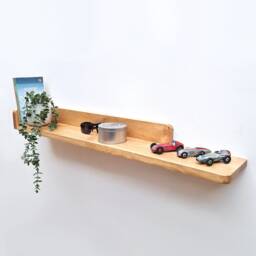 Handmade Wooden Floating Shelf Wall Shelf With Mortise & Tenon Joinery - thumbnail 3