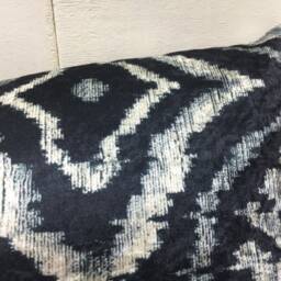 Handwoven Silk Ikat Lumbar Pillow Cover, Modern Accent - 10x24 - thumbnail 3