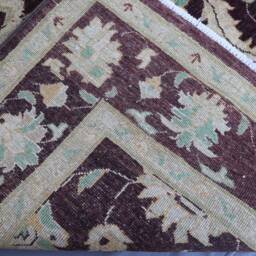 4x6 Afghan Oushak Rug, Hand Knotted Wool Area Natural Dyes Maroon Burgundy Beige Green Rug, Contemporary Turkish Rug - Rugs For Bedroom - thumbnail 4