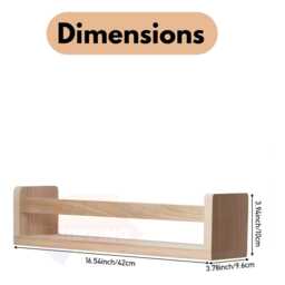 Floating Shelves Wooden Wall Shelf Set Kitchen Decor Storage Rack Home - thumbnail 4
