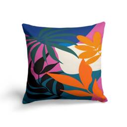 Colourful Flower Abstract Cushion Cover, Summer Floral Pillow Case, Rainbow Pattern Living Room Decoration, Bedroom Throw Top - thumbnail 2