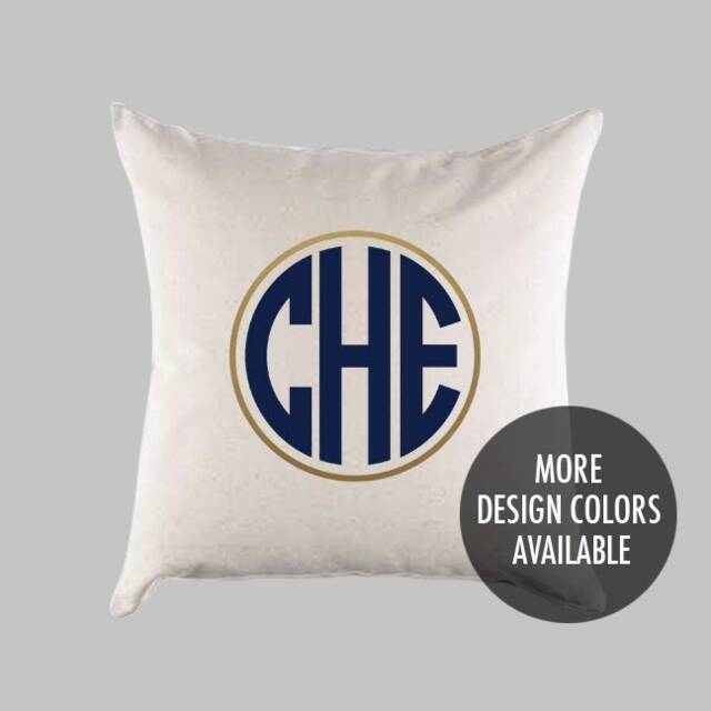 Personalized Monogram Canvas Pillow Or Cover - Home Throw Nursery Decor Bedroom New Baby Gift - image 1