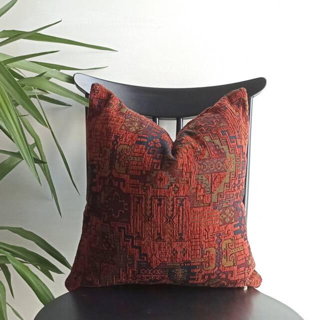 Terracotta Red Turkish Kilim Pillow Cover Lumbar 12??24 Throw All Size - image 1