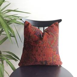 Terracotta Red Turkish Kilim Pillow Cover Lumbar 12??24 Throw All Size - thumbnail 4