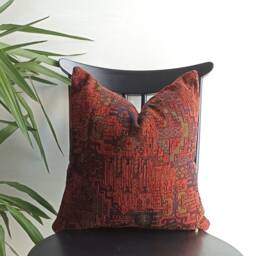 Terracotta Red Turkish Kilim Pillow Cover Lumbar 12??24 Throw All Size - thumbnail 1