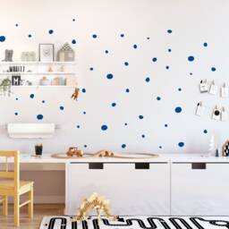 Hand Drawn Wall Sticker Dots, Irregular Polka Dots Decals, Dalmatian Spots Style Boho Chic Nursery & Kids-Room - thumbnail 2